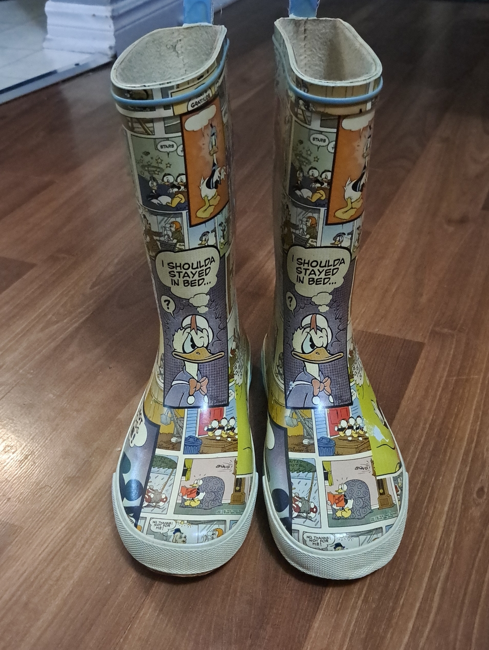 Disney Mickey Mouse Comic Print Rubber Rain Boots